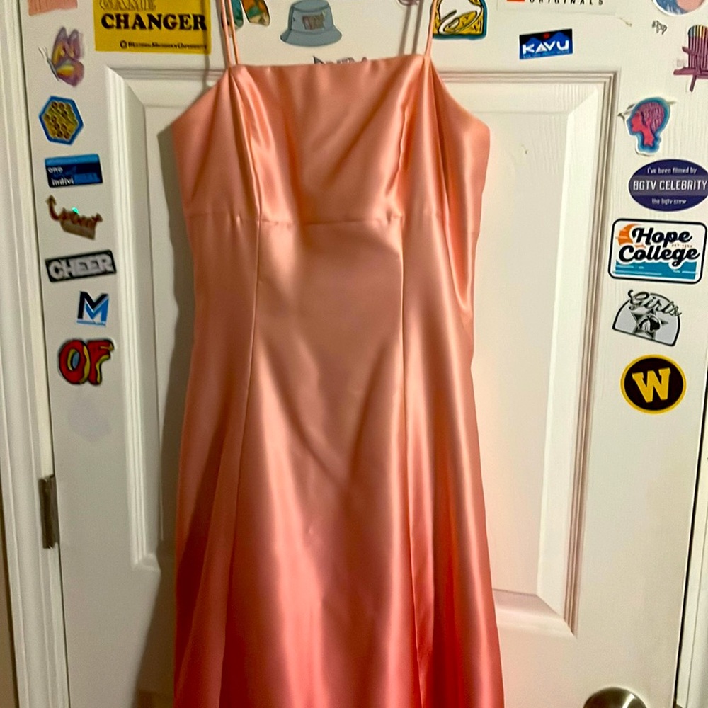 pink long formal dress